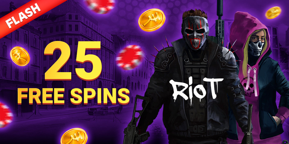 25 Free spins in RioT slots game